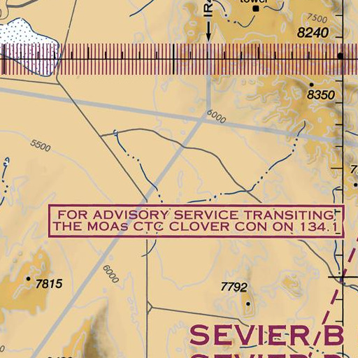 FAA VFR chart of Shotgun Knoll, UT