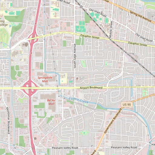 OpenStreetMap map of Saint Pius X School, AL