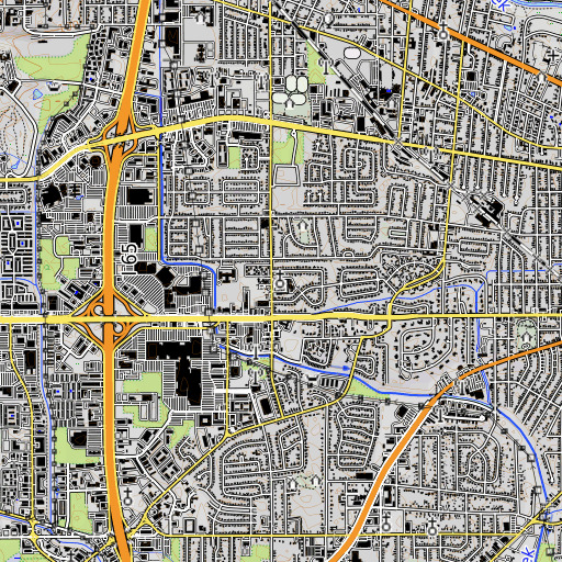 OpenTopoMap map of Saint Pius X School, AL