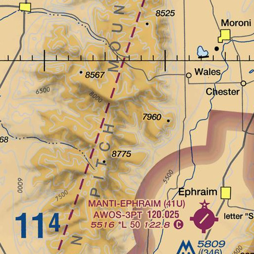 FAA VFR chart of Dells Fork, UT