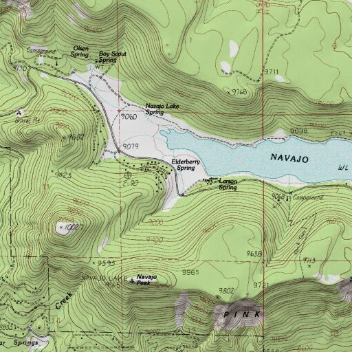 USGS 24K topo map of Elderberry Spring, UT