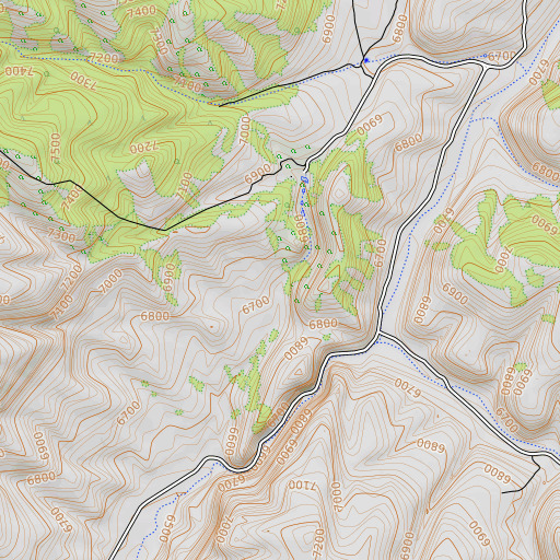 OpenTopoMap map of Heber Spring, UT