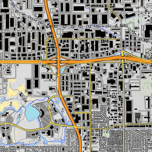 OpenTopoMap map of Brighton Addition, UT