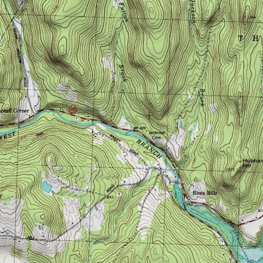 USGS 24K topo map of Fullon Brook, VT
