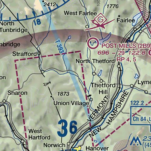FAA VFR chart of Fullon Brook, VT