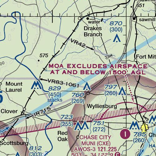 FAA VFR chart of Jumpin Branch, VA