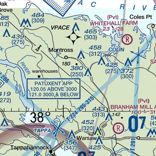 FAA VFR chart of Sisson Run, VA