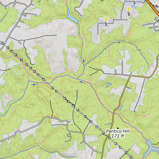 OpenTopoMap map of Sisson Run, VA