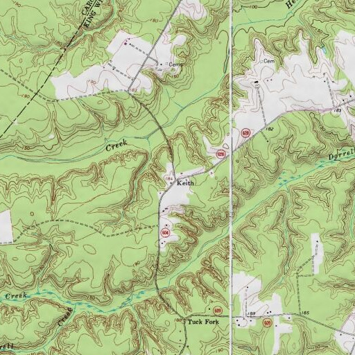USGS 24K topo map of Keith, VA