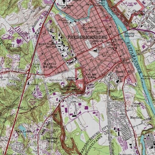 USGS 24K topo map of Monfort Academy, VA