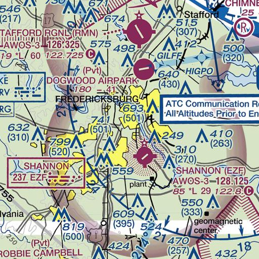 FAA VFR chart of Monfort Academy, VA