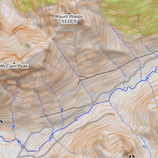 OpenTopoMap map of Blackhawk Mine, WA