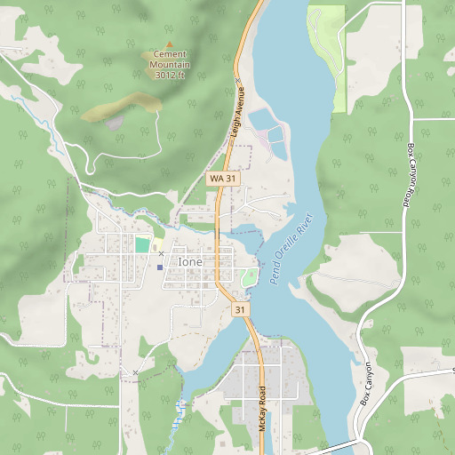 OpenStreetMap map of Cedar Creek, WA