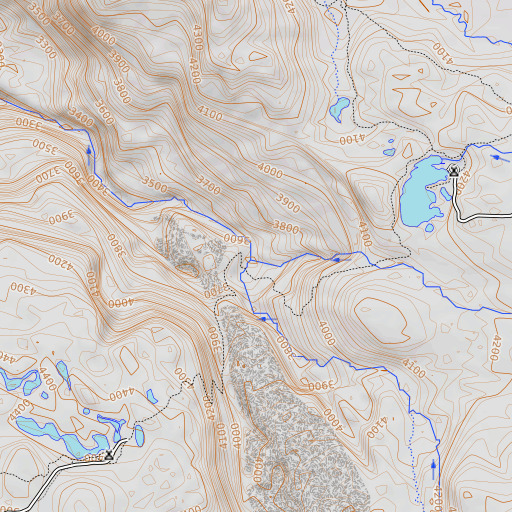 OpenTopoMap map of Killen Creek, WA