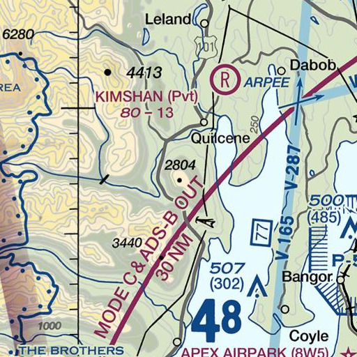 FAA VFR chart of Mount Walker, WA