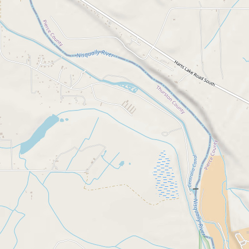 OpenStreetMap map of Yelm Ditch, WA