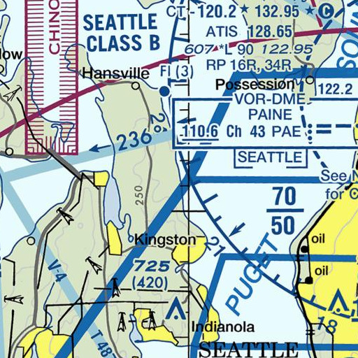 FAA VFR chart of Rose Point, WA