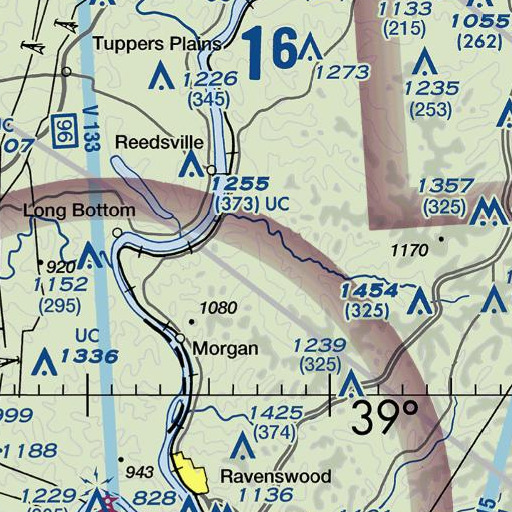 FAA VFR chart of Jesse Run, WV