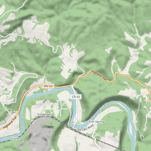 OpenStreetMap map of Davis Spring, WV