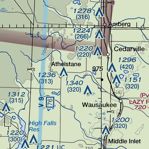 FAA VFR chart of Coldwater Brook, WI