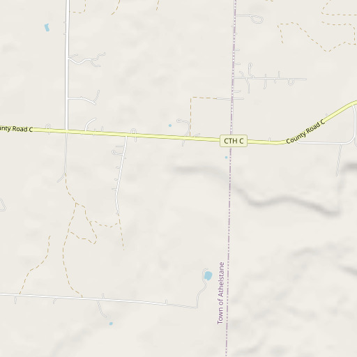 OpenStreetMap map of Coldwater Brook, WI