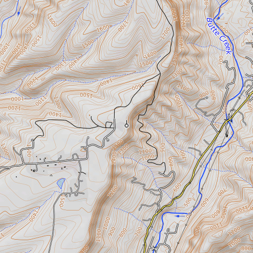 OpenTopoMap map of KNVR-FM (Paradise), CA
