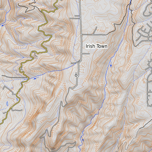 OpenTopoMap map of KCHH-FM (Paradise), CA