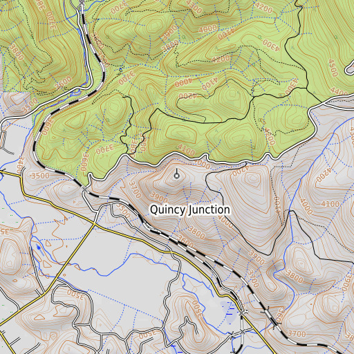 OpenTopoMap map of KNLF-FM (Quincy), CA