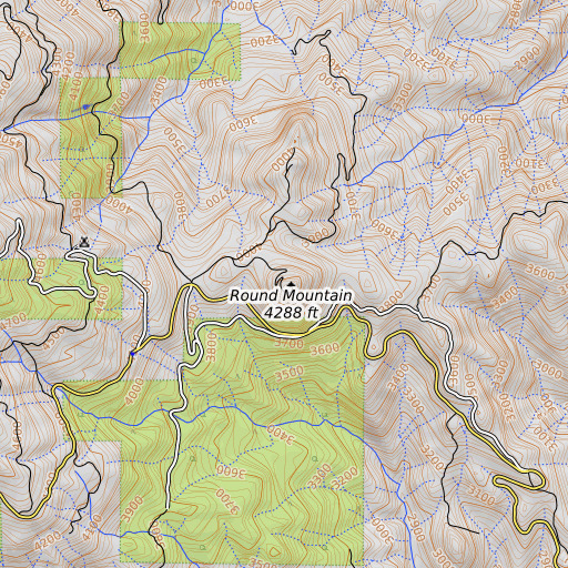 OpenTopoMap map of KALF-FM (Red Bluff), CA