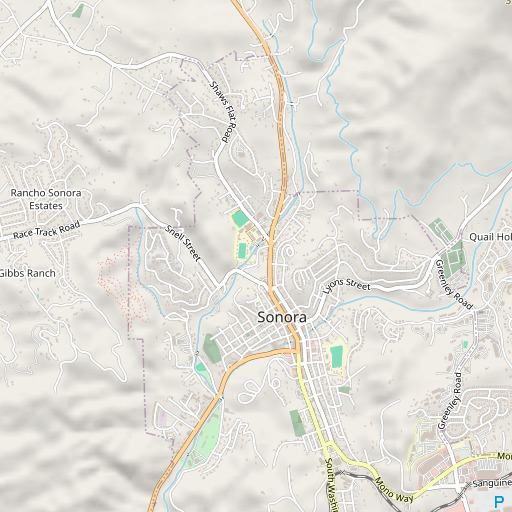 OpenStreetMap map of KTUO-FM (Sonora), CA