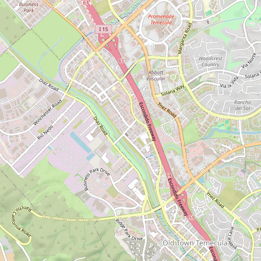 OpenStreetMap map of KRTM-FM (Temecula), CA