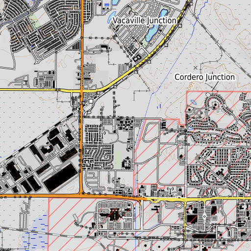 OpenTopoMap map of KVIK-FM (Travis AFB), CA