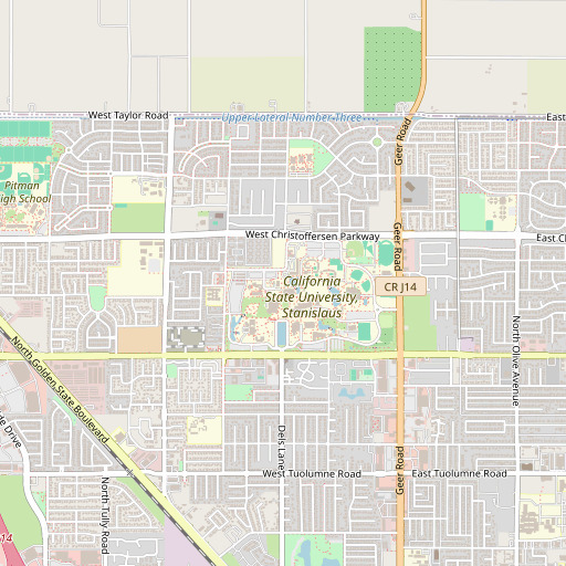 OpenStreetMap map of KCSS-FM (Turlock), CA