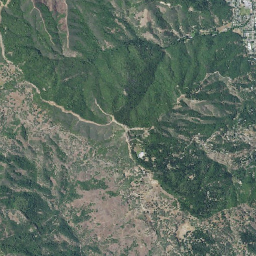 Aerial imagery of KPRA-FM (Ukiah), CA