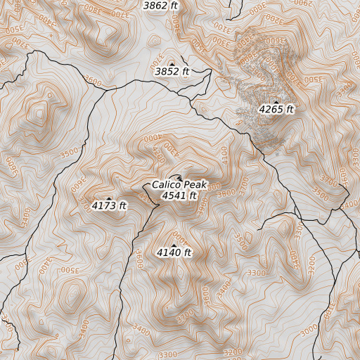 OpenTopoMap map of KRXV-FM (Yermo), CA