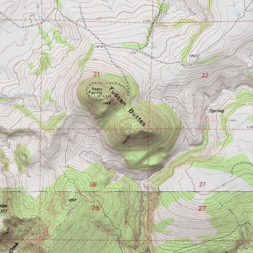 USGS 24K topo map of KCPM-TV (Chico), CA