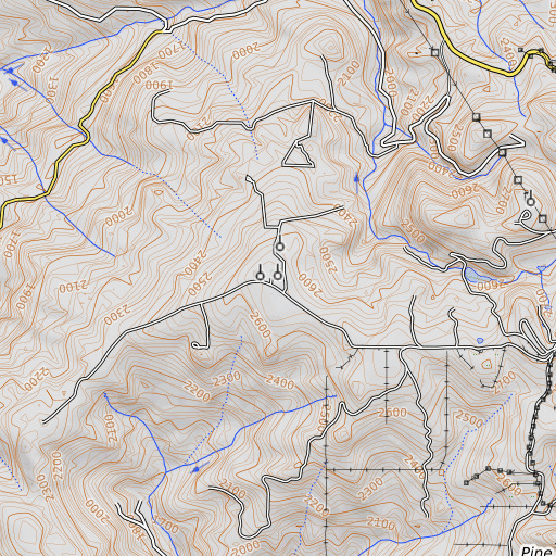 OpenTopoMap map of KVIQ-TV (Eureka), CA