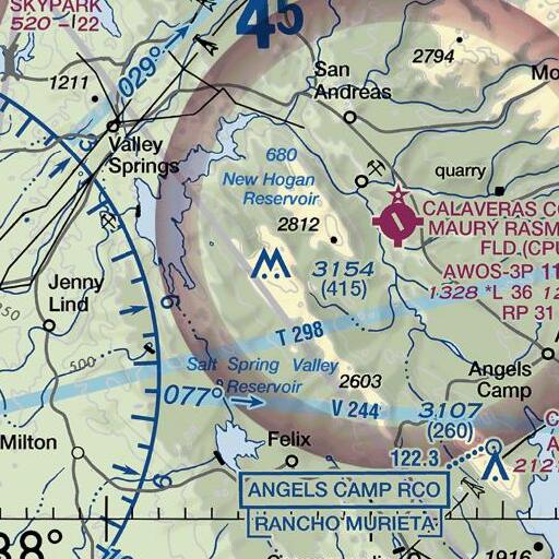 FAA VFR chart of KCSO-TV (Modesto), CA