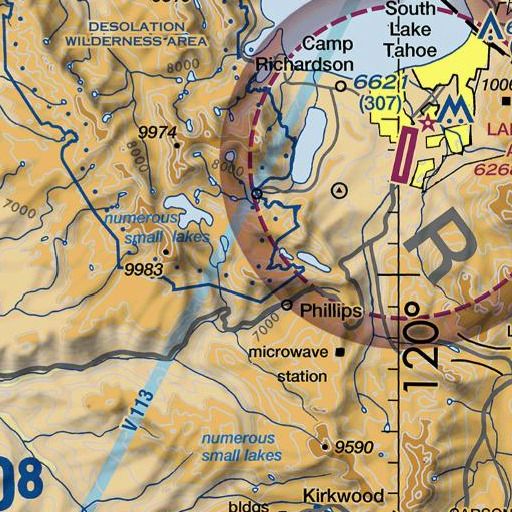 FAA VFR chart of Ralston Lake 1-059 Dam, CA