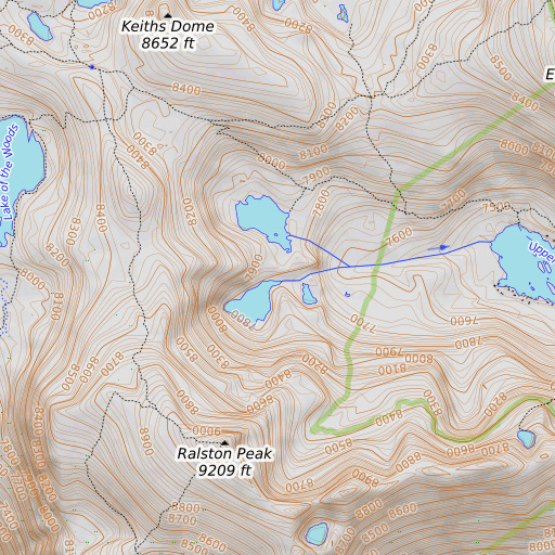 OpenTopoMap map of Ralston Lake 1-059 Dam, CA
