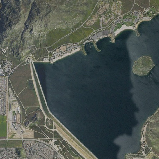 Aerial imagery of Perris 1-068 Dam, CA