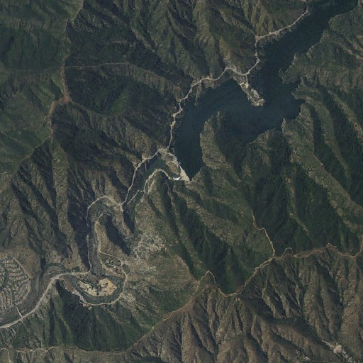 Aerial imagery of Morris 35-005 Dam, CA