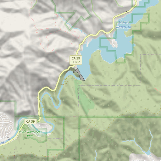 OpenStreetMap map of Morris 35-005 Dam, CA