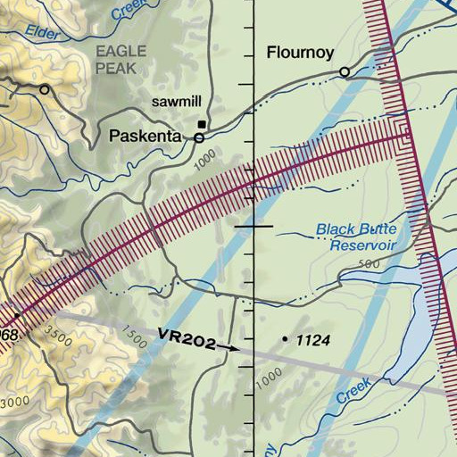 FAA VFR chart of Corral 265 Dam, CA