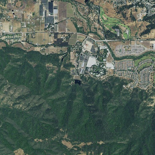 Aerial imagery of Debell 628 Dam, CA