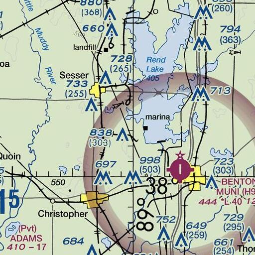 FAA VFR chart of McClasson School (historical), IL
