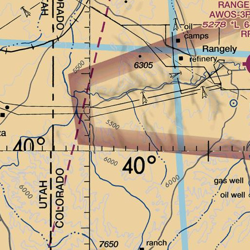 FAA VFR chart of Shavetail Park, CO