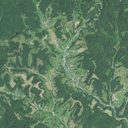 Aerial imagery of Gandeeville Post Office, WV