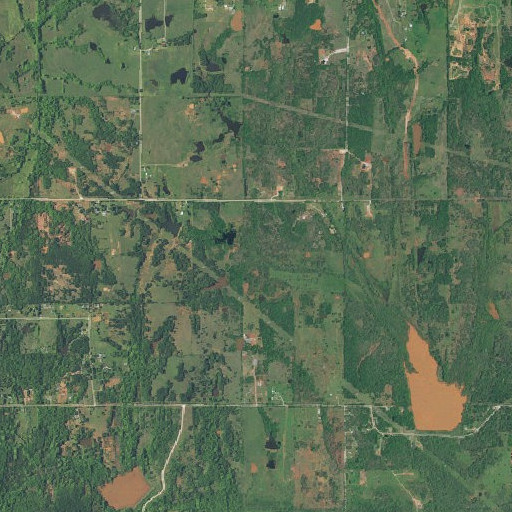 Aerial imagery of Glen Nix Dam, OK
