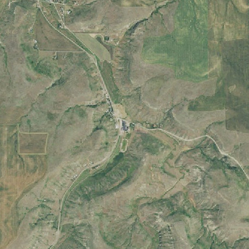 Aerial imagery of Centerville School, MT